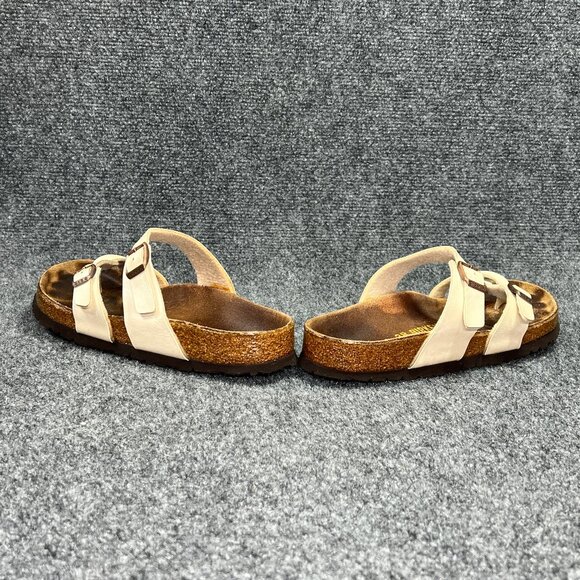 Birkenstock Mayari Sandals Womens Size 7 Cream Birko-Flor Buckle Strap Flip Flop - Picture 6 of 12